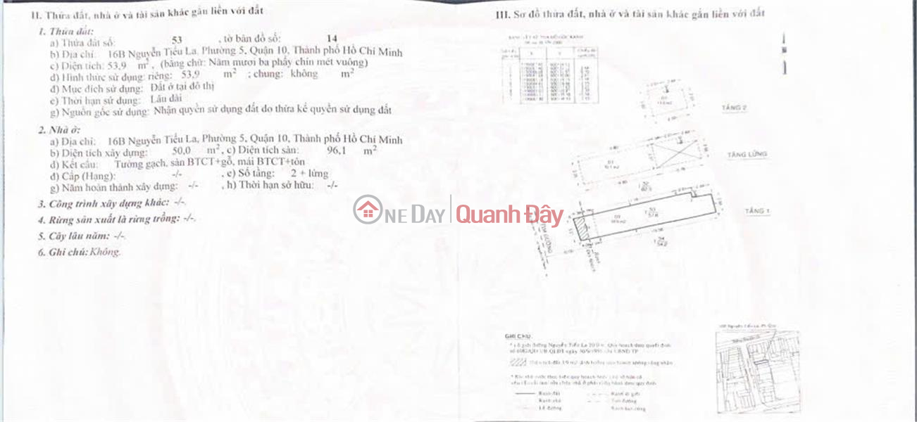 NHÀ VỊ TRÍ ĐẸP - GIÁ TỐT Đường Nguyễn Tiểu La, Phường 5, Quận 10, Tp Hồ Chí Minh Niêm yết bán