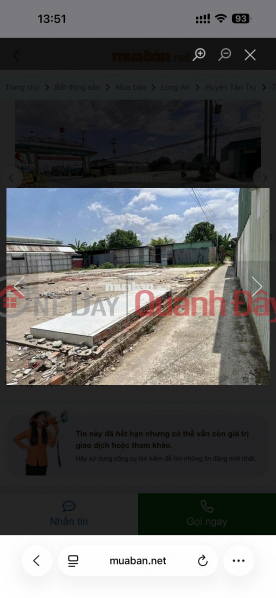 Land for sale on DT833 road frontage, price 10.5 billion VND (negotiable),1862.92 m2 (962.9 m2 residential land). Vietnam Sales đ 10.5 Billion