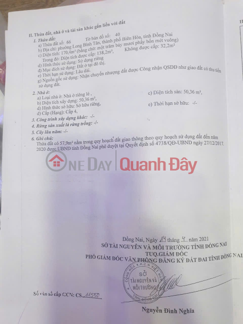 OWNER'S HOUSE - 100% RESIDENTIAL LAND - Long Binh Tan Ward, Bien Hoa City, Dong Nai _0