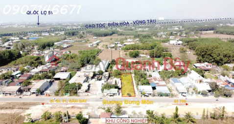 Bán lô đất siêu đẹp mặt tiền đường Bưng Môn, Long An, Long Thành, DT 555.3m2, giá đầu tư _0