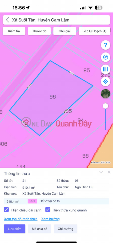 BÁN ĐẤT ĐẸP - Dầu Sơn, Suối Tân - 1632m2 ngang 35.5m -Tách được 7 lô _0