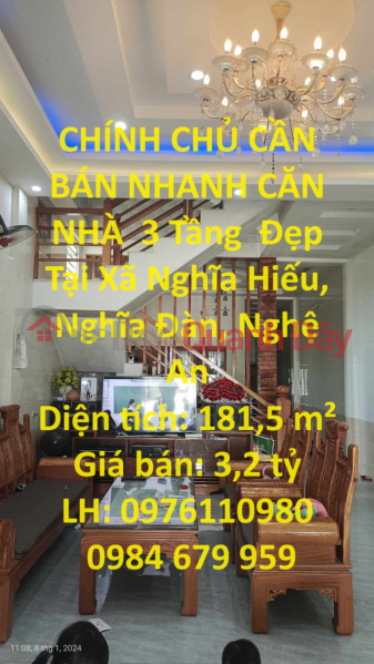 OWNER NEEDS TO SELL QUICKLY A BEAUTIFUL 3-STORY HOUSE IN Nghia Hieu Commune, Nghia Dan, Nghe An Sales Listings