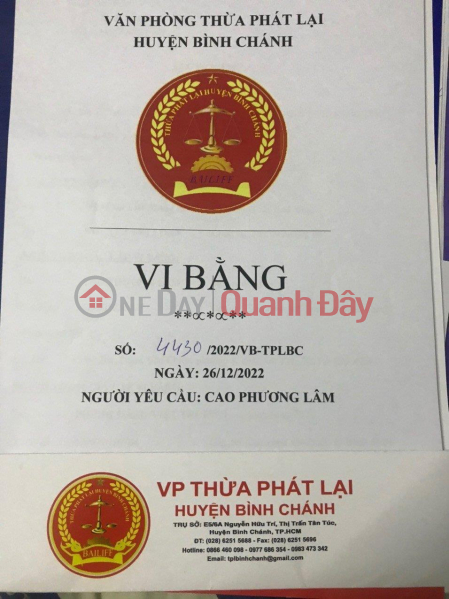 Property Search Vietnam | OneDay | Nhà ở Niêm yết bán | CHÍNH CHỦ Cần Bán Gấp Căn Nhà Hẻm Tại Huyện Hóc Môn , TP HCM