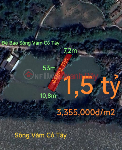 Selling a subdivided plot of land facing the dike for 1.5 billion Sales Listings