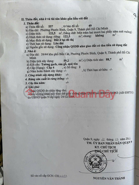 Chính chủ cần bán dãy trọ vị trí góc tại phường Phước Bình, TP Thủ Đức, TP HCM Niêm yết bán