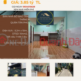 Urgent sale of house in 1soc alley near AEON TAN PHU 52m2, 2 FLOORS, 3.85 billion _0