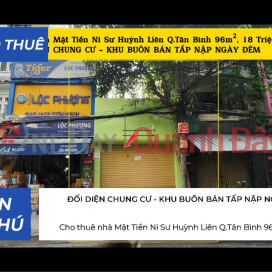 Cho thuê nhà Mặt Tiền Ni Sư Huỳnh Liên Q.Tân Bình 96m², 18Triệu - ĐỐI DIỆN CHUNG CƯ _0