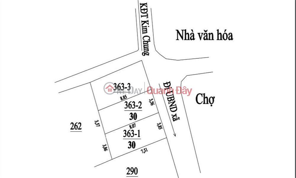 Only marginally 2 billion, one day the land is 30m on the main axis Yen Vinh, KIM CHUNG Sales Listings