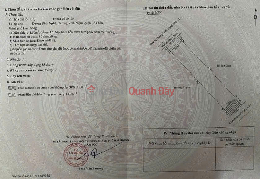 Land for sale on Duong Dinh Nghe - Thien Loi road, 148m², 5.2m frontage - Price 65 million VND\\/m². Vietnam | Sales đ 9.65 Billion