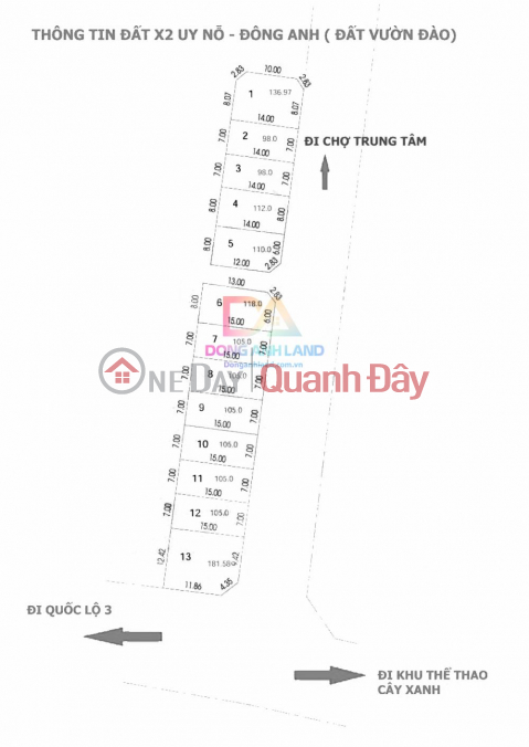 Business land x2 Uy No, Dong Anh, 3ha Vuon Dao area, corner lot with 3 open sides 136m², price only 1xx million\/1m². _0