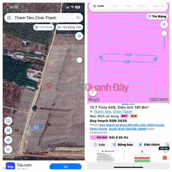 PRIME LAND - PROFITABLE INVESTMENT - Owner Selling Land Plot in Thanh Tam Ward, Chon Thanh District, Binh Phuoc Province Vietnam | Sales | đ 1.9 Billion