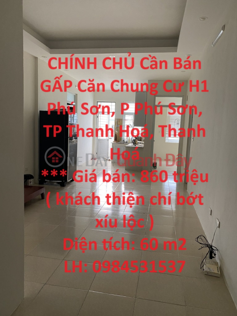 OWNERS Need to Sell Urgently Apartment H1 Phu Son, Phu Son Ward, Thanh Hoa City, Thanh Hoa _0