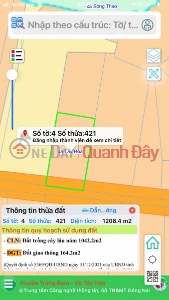 BEAUTIFUL LAND - GOOD PRICE - URGENT SALE Potential Land Lot In Tay Hoa Commune, Trang Bom District, Dong Nai Vietnam Sales, đ 3.83 Billion