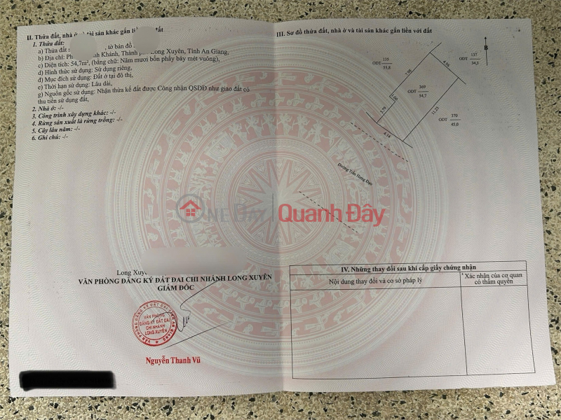 Property Search Vietnam | OneDay | Residential, Sales Listings | OWNER SELLING 2 ADJACENT PLOTS OF LAND - GOOD PRICE Binh Khanh Ward, Long Xuyen City, An Giang Province
