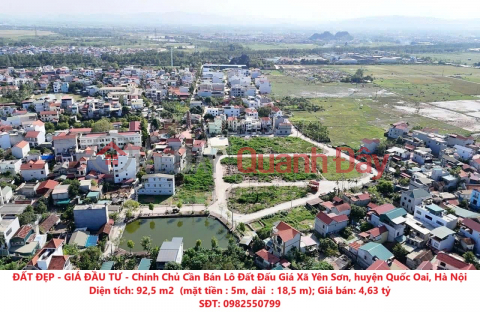 BEAUTIFUL LAND - INVESTMENT PRICE - Owner Needs to Sell Auction Land Lot in Yen Son Commune, Quoc Oai District, Hanoi _0