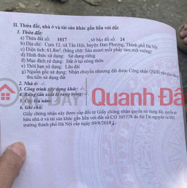 ĐẤT ĐẸP - GIÁ TỐT - Bán Đất Tặng Nhà Vị Trí Đắc Địa Tại Tân Hội, Đan Phượng, thành phố Hà Nội _0