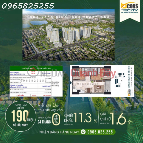 TÒA GREEN TOPAZ BCONS CITY “CHỐN VỀ” AN CƯ LÝ TƯỞNG- SỞ HỮU CĂN HỘ 2PN2WC-TỪ 1ty6 đến 1ty9 _0