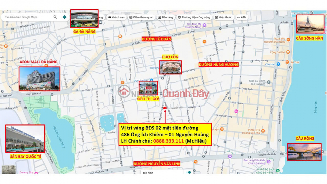 Owner selling a building with two street frontages on Ong Ich Khiem and Nguyen Hoang streets, in the heart of Da Nang city. | Vietnam | Sales đ 78 Billion