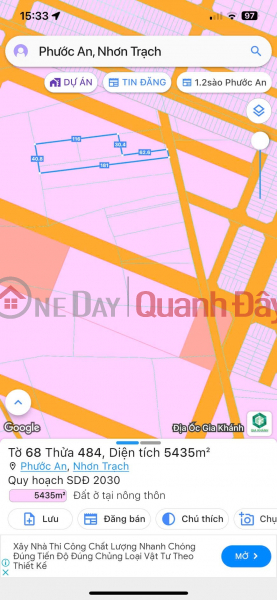 Property Search Vietnam | OneDay | Nhà ở, Niêm yết bán | ĐẤT CHÍNH CHỦ - Vị Trí Đẹp tại đường Huỳnh Thúc Kháng, xã Phước An, Nhơn Trạch, Đồng Nai