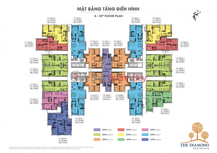 20 Suất vào tên trực tiếp căn hộ BRG Lê Văn Lương, diện tích 145m2 - 151m2 - 161m2 Niêm yết bán