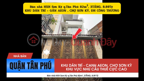 Bán nhà HXH Sơn Kỳ q.Tân Phú 82m², 3TẦNG, 8.89 Tỷ - GẦN AEON _0