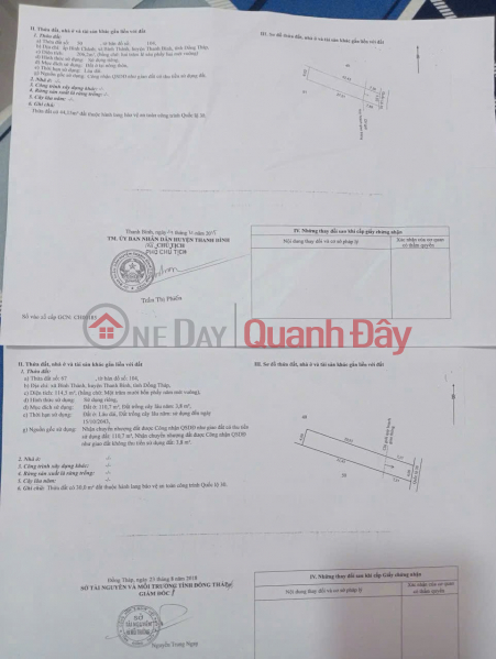 Property Search Vietnam | OneDay | Nhà ở, Niêm yết bán, ĐẤT ĐẸP - MẶT TIỀN - Bán GẤP Lô Đất Tiềm Năng Tại Xã Bình Thành, Thanh Bình, Đồng Tháp