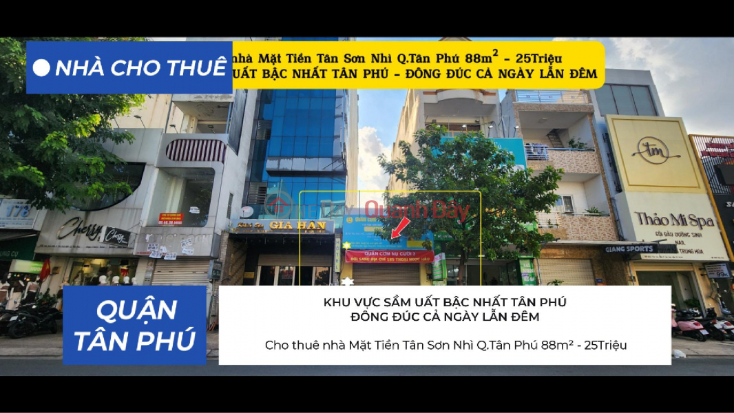 House for Rent on Tan Son Nhi Street, Tan Phu District, 88m², 25 Million VND, in the Busiest Area of Tan Phu. Rental Listings