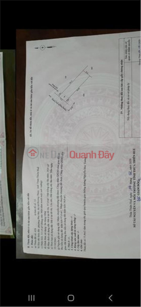 BEAUTIFUL LAND - GOOD PRICE – GENERAL Sold Fast Land Lot In Huong Thuy town, Thua Thien Hue province _0