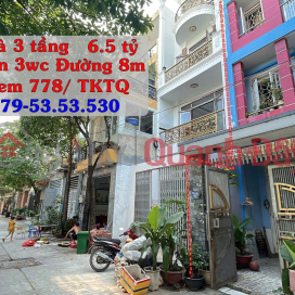 Owner sells beautiful 3-storey house, 8m internal road, car access to the door - near Go Xoai market, church, Sacombank, away _0