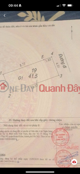 đ 8.5 Billion | House for sale in Ly Son, Ngoc Thuy, 42m² x 4 floors, beautiful square plot, 2 sides facing alley, price over 8 billion VND.