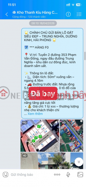Cơ hội sở hữu lô đất rẻ đẹp tại Tổ 10 Hòa Nghĩa, Dương Kinh. Lô đất nằm trong khu vực dân Niêm yết bán