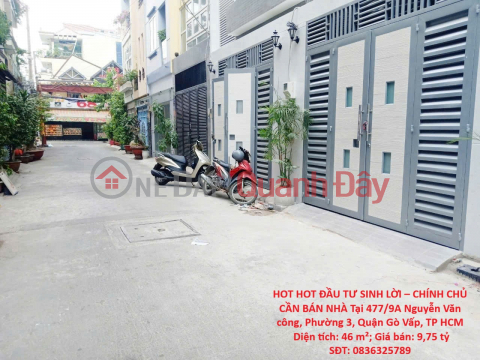 HOT HOT ĐẦU TƯ SINH LỜI – CHÍNH CHỦ CẦN BÁN NHÀ Tại Phường 3, Quận Gò Vấp, TP HCM _0