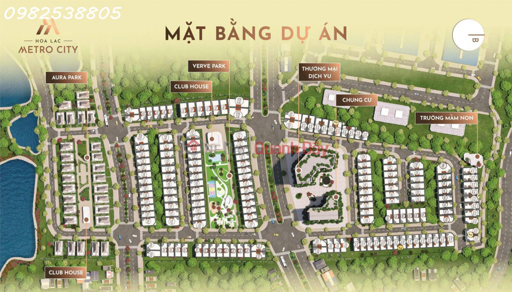 376M2 VILLA AT HOA LAC CROSSROADS - METRO LINES 5, 12 RUN THROUGH THE PROJECT - THANG LONG HIGHWAY Sales Listings