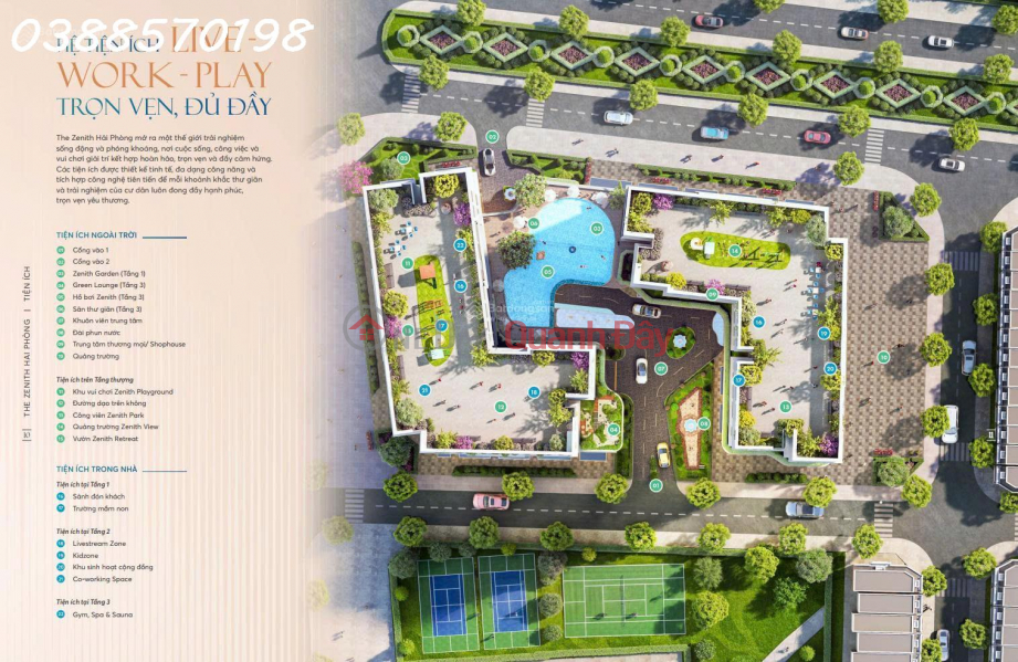 đ 2,3 tỷ | Bán căn hộ 2PN, 2WC, 66m2 tại The Zenith Hải Phòng, giá 2,3 tỷ