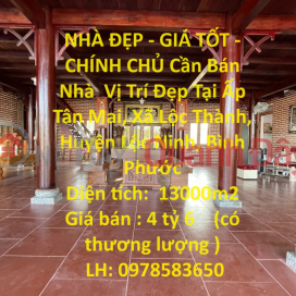 BEAUTIFUL HOUSE - GOOD PRICE - OWNER House For Sale Nice Location In Loc Thanh Commune, Loc Ninh District, Binh Phuoc _0