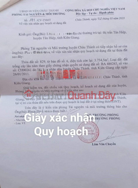 QUICK SALE Land Frontage On Asphalt Road In Thanh Binh Hamlet, Thanh Loc Commune, Chau Thanh, Kien Giang, Vietnam Sales | đ 4.3 Billion