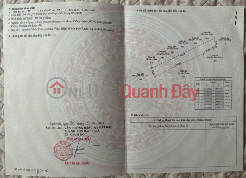 OWNER-OCCUPIED LAND - GOOD PRICE, URGENT SALE OF 2 ADJACENT PLOTS OF POTENTIAL IN RACH GIA CITY, KIEN GIANG PROVINCE _0