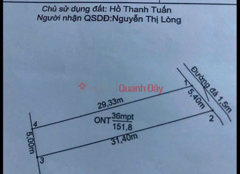 Owner of 2 adjacent lots - Land in An Luc Long commune, Cau Duc hamlet, Chau Thanh, Long An Sales Listings