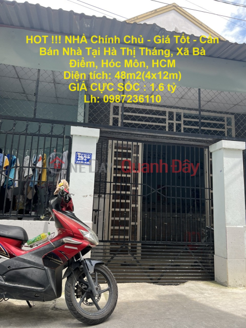 HOT!!! HOUSE By Owner - Good Price - House For Sale In Ha Thi Thang, Ba Diem Commune, Hoc Mon, HCM _0
