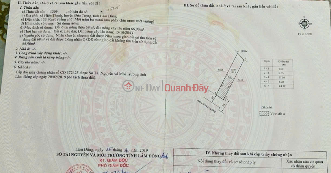 Property Search Vietnam | OneDay | Residential | Sales Listings OWNER SELLING 2 BEAUTIFUL PLOT OF LAND located between the Phi Nom intersection and Phi Nom bridge, Hiep Thanh Commune, Duc Trong District.
