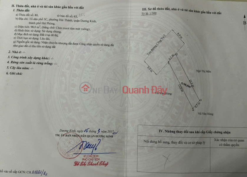 BÁN LÔ ĐẤT ĐẸP SÁT VINHOMES DƯƠNG KINH - VỊ TRÍ VÀNG | Việt Nam, Bán, đ 2,08 tỷ