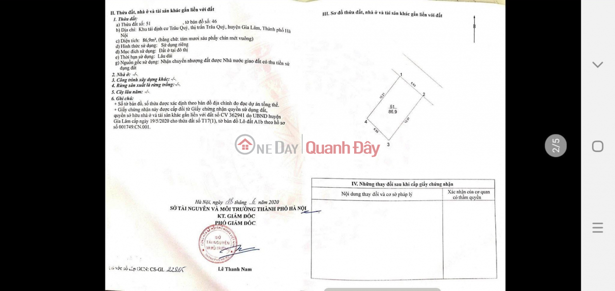 FOR SALE: 87 m2 LAND IN GIA LAM RESETTLEMENT AREA - HANOI, PRICE ONLY 14 BILLION VND, CONTACT 0985865658 Sales Listings
