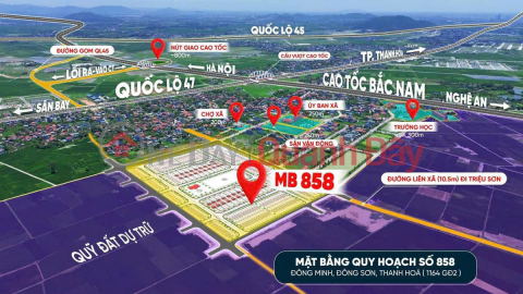 Land area of Dong Minh commune, Dong Son district, Thanh Hoa. 2 Villa lots: _0