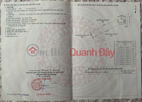 OWNER-OCCUPIED LAND - GOOD PRICE, URGENT SALE OF 2 ADJACENT PLOTS OF POTENTIAL IN RACH GIA CITY, KIEN GIANG PROVINCE _0