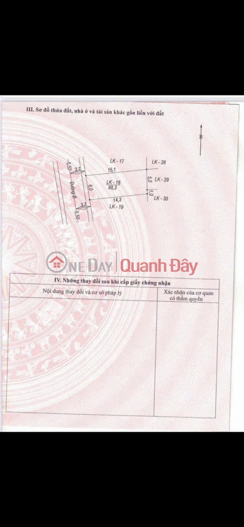 - Auctioned land lot in Dong Son - Chuong My - Hanoi. - Area: 88.3m². - Location of land lot on lane 2 of inter-district road _0
