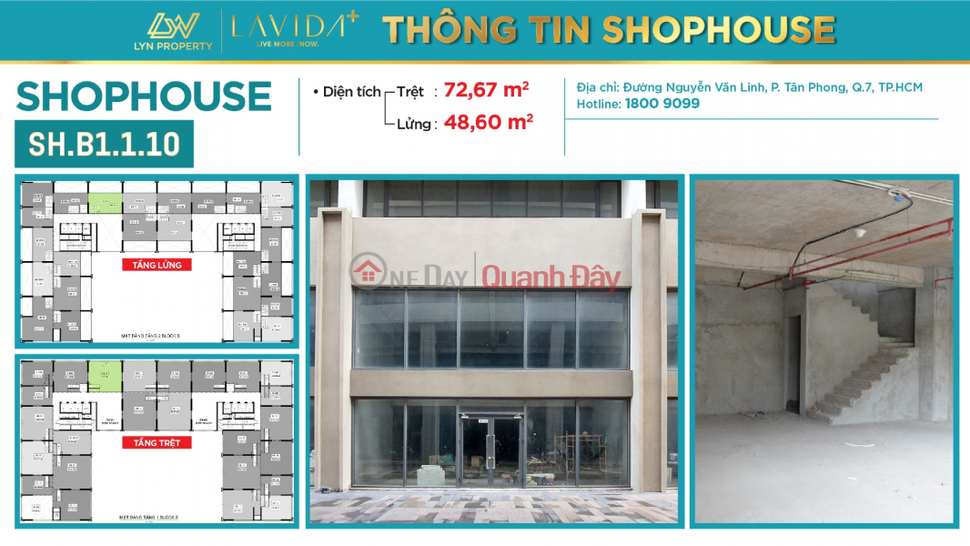 CHO THUÊ SHOPHOUSE LAVIDA PLUS – QUẬN 7, Việt Nam | Bán | đ 55 triệu