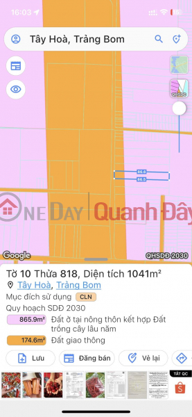 Property Search Vietnam | OneDay | Nhà ở, Niêm yết bán, Sở Hữu Ngay LÔ ĐẤT Đẹp Vị Trí Đắc Địa Tại Huyện Trảng Bom, Tỉnh Đồng Nai.