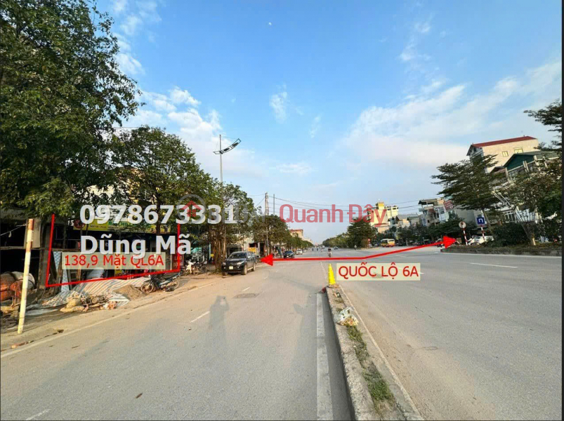 BÁN LÔ ĐẤT TRỤC CHÍNH KINH DOANH BÁM ĐƯỜNG QL6 TẠI TT CHÚC SƠN-CHƯƠNG MỸ Niêm yết bán