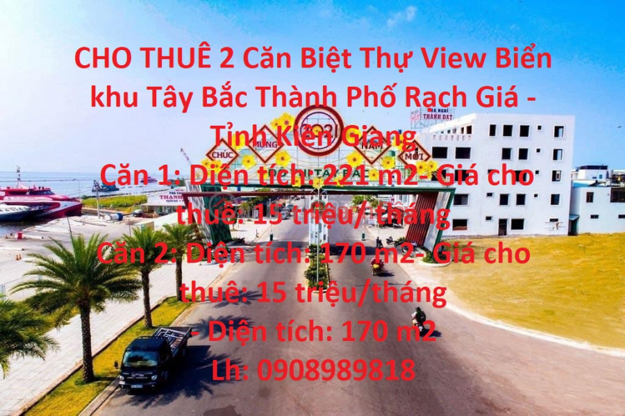 2 Villas for Rent with Sea View in Northwest Rach Gia City - Kien Giang Province Rental Listings