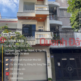Bán gấp nhà 4x18m, 4 Tầng – Mặt tiền Thành Công, P. Tân Thành, Tân Phú – Chỉ 12.6 tỷ _0